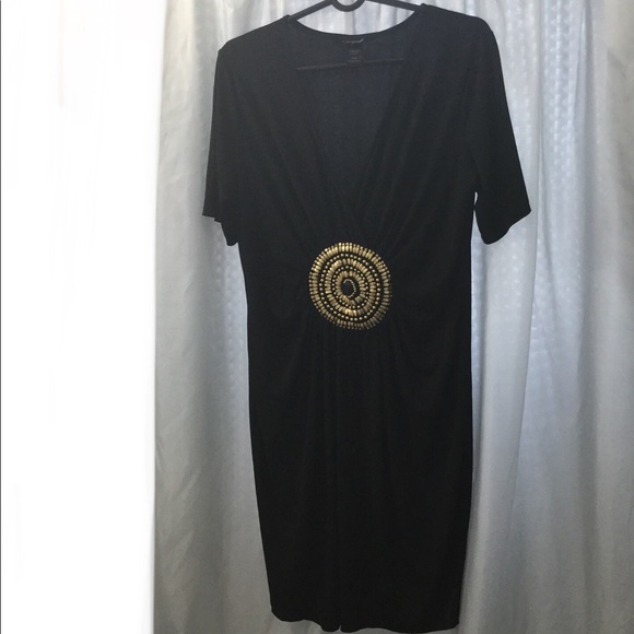 Ashley Stewart Dresses & Skirts - Ashley Stewart 14/16 Black beaded dress, stretch
